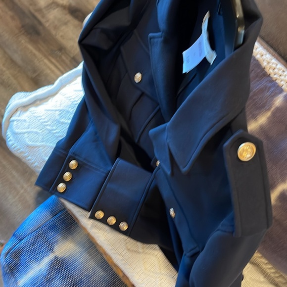 🏷️🆕Lucky Brand military blazer | Size 10 | navy blue | NWOT - Picture 4 of 14